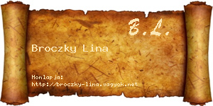 Broczky Lina névjegykártya